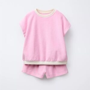 ZARA TOWEL T-SHIRT AND BERMUDA SET